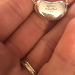Large Tiffany sterling silver bean Necklace